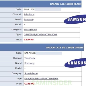 4G/5G 版三星 Galaxy A16 手机曝光，起价 210/240 欧元